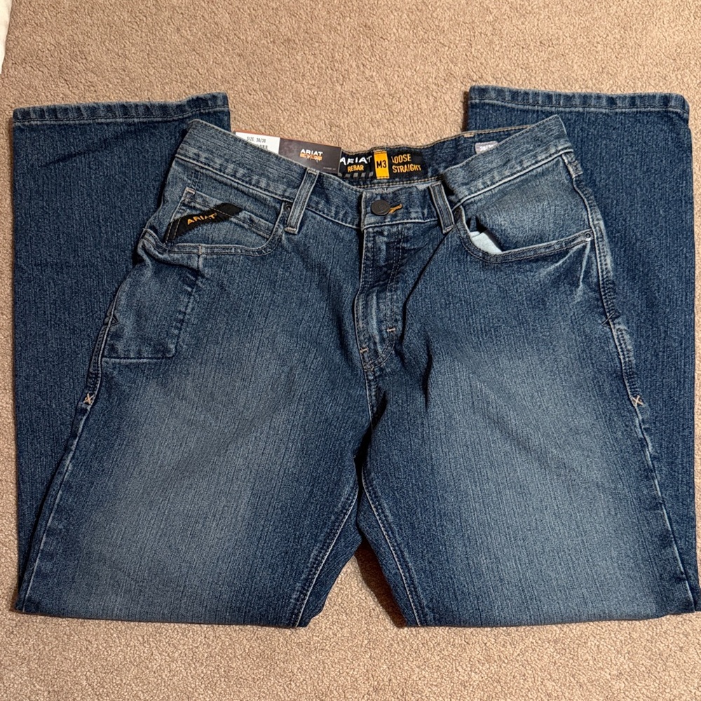 Ariat Men's Relaxed Fit Blue Jeans